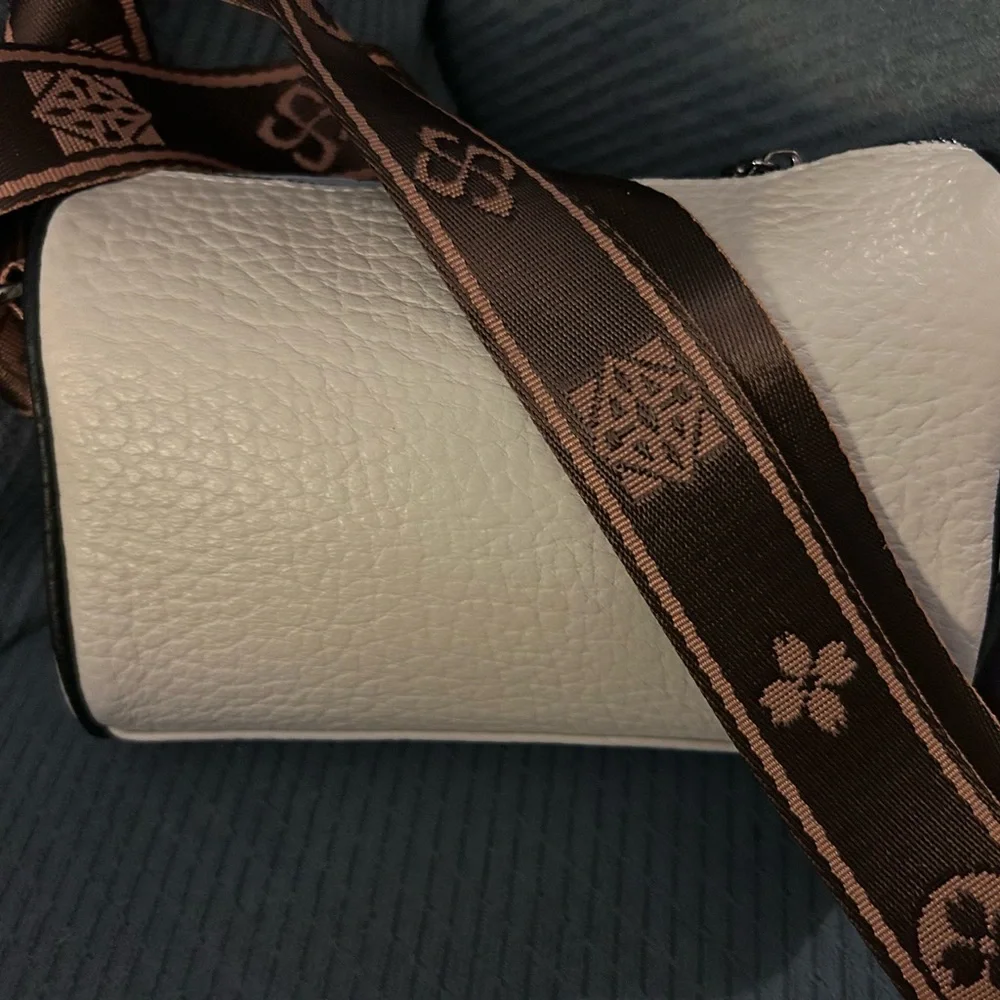 Cream Leather Crossbody Bag